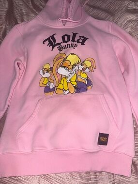 Lola Bunny Pink Looney Tunes Graphic Hoodie Sweater S